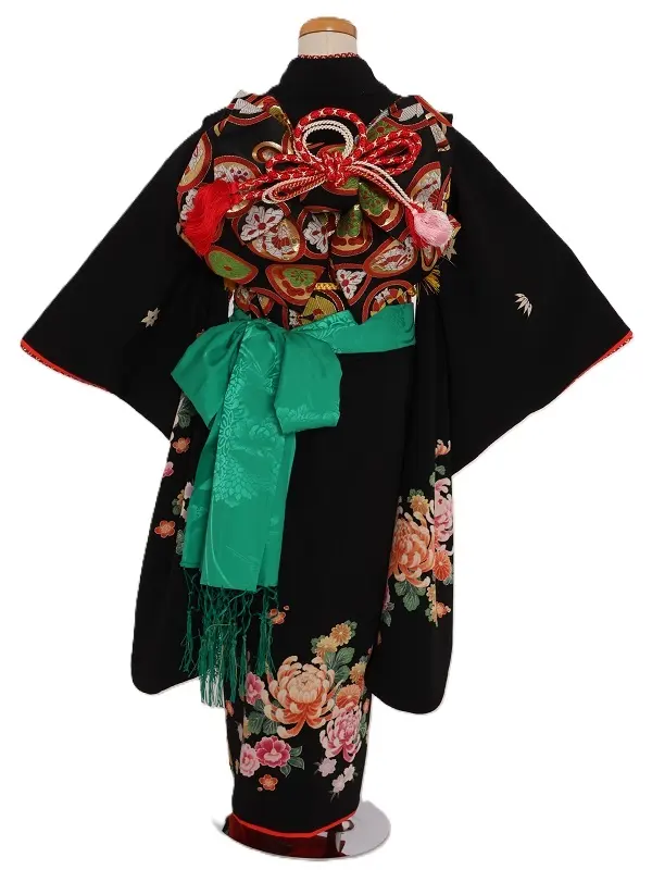 七五三(7歳女児)498/黒紅葉菊