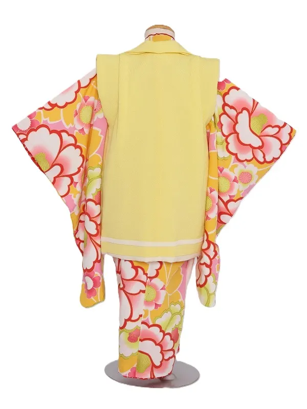 七五三(3歳女児)512/ﾋﾟﾝｸ地 大輪椿