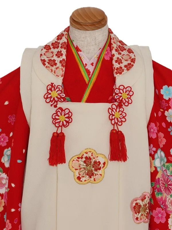 七五三(3歳女児)517/赤 手毬桜吹雪