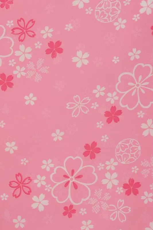 七五三(3歳女児)519/ﾋﾟﾝｸ地 桜柄八重桜刺繍