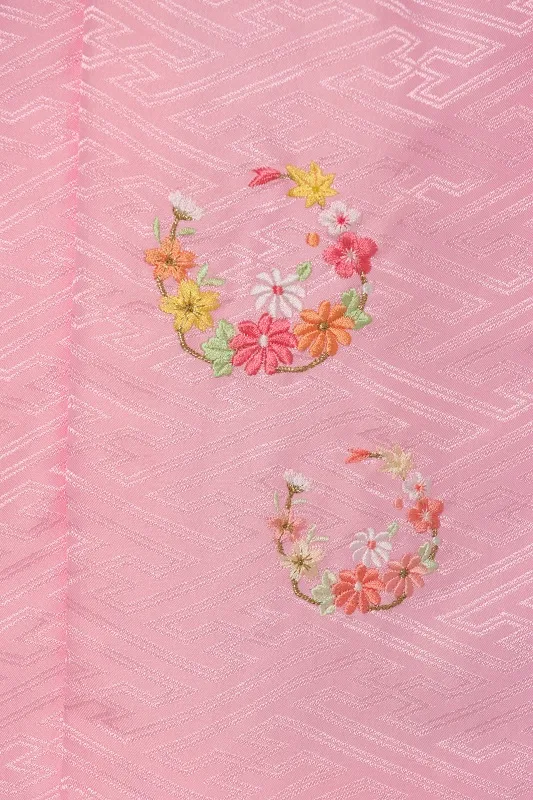 七五三(3歳女児)523/ﾋﾟﾝｸ地 青と蛍光ﾋﾟﾝｸ八重桜