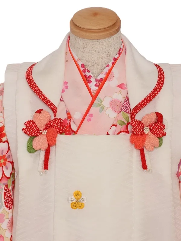 七五三(3歳女児)526/うすﾋﾟﾝｸ 花雪輪桜菊