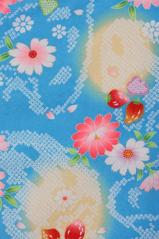 七五三(3歳女児)532/水色 いちごしぼり