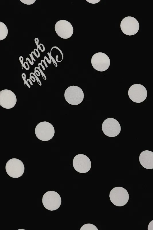 七五三(3歳女児)537/黒地 白ﾄﾞｯﾄ柄