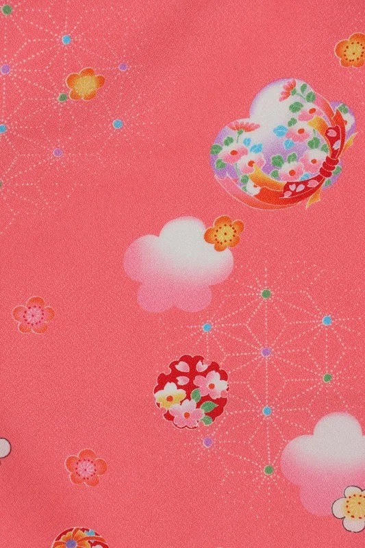 七五三(3歳女児)542/ﾁｪﾘｰﾋﾟﾝｸ 雪輪手毬打出の小槌