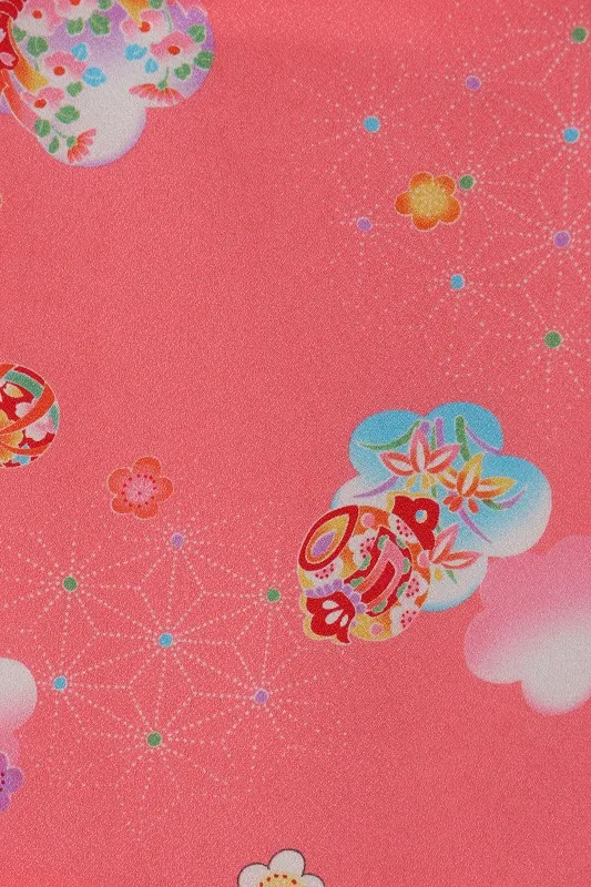 七五三(3歳女児)542/ﾁｪﾘｰﾋﾟﾝｸ 雪輪手毬打出の小槌