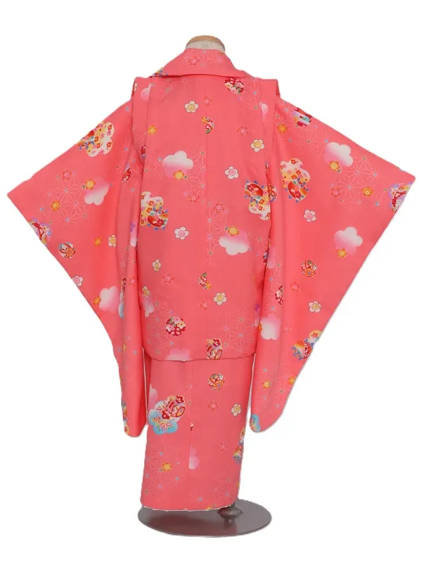 七五三(3歳女児)542/ﾁｪﾘｰﾋﾟﾝｸ 雪輪手毬打出の小槌