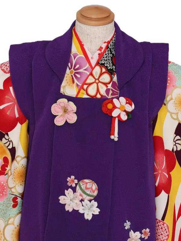 七五三(3歳女児)545/黄色 矢絣花雪輪