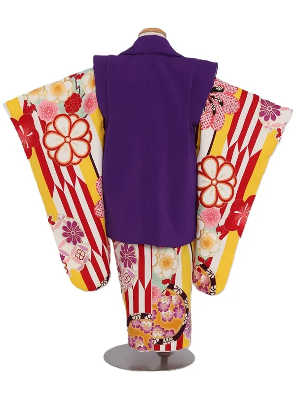 七五三(3歳女児)545/黄色 矢絣花雪輪