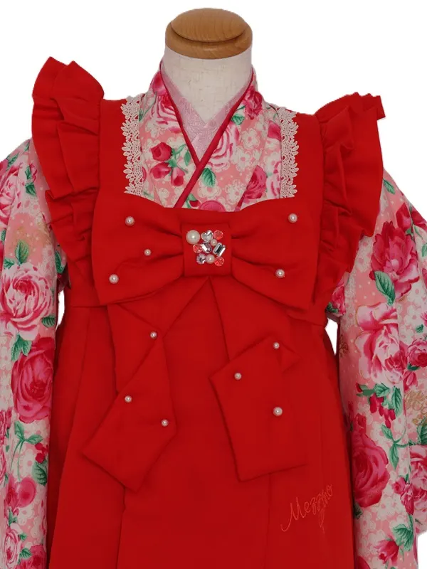 七五三(3歳女児)552/ﾋﾟﾝｸさくらんぼﾊﾞﾗにﾚｰｽ