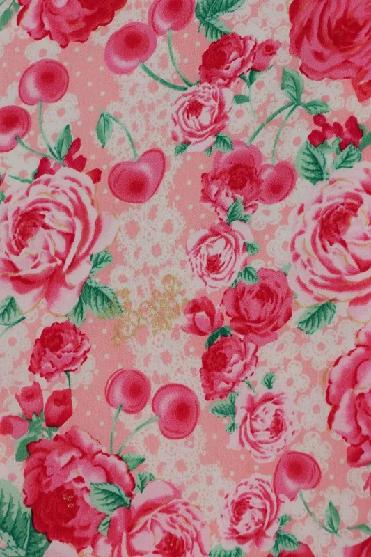 七五三(3歳女児)552/ﾋﾟﾝｸさくらんぼﾊﾞﾗにﾚｰｽ