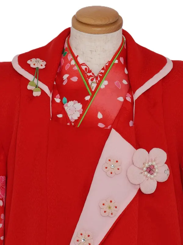 七五三(3歳女児)558/赤ﾋﾟﾝｸぼかし桜
