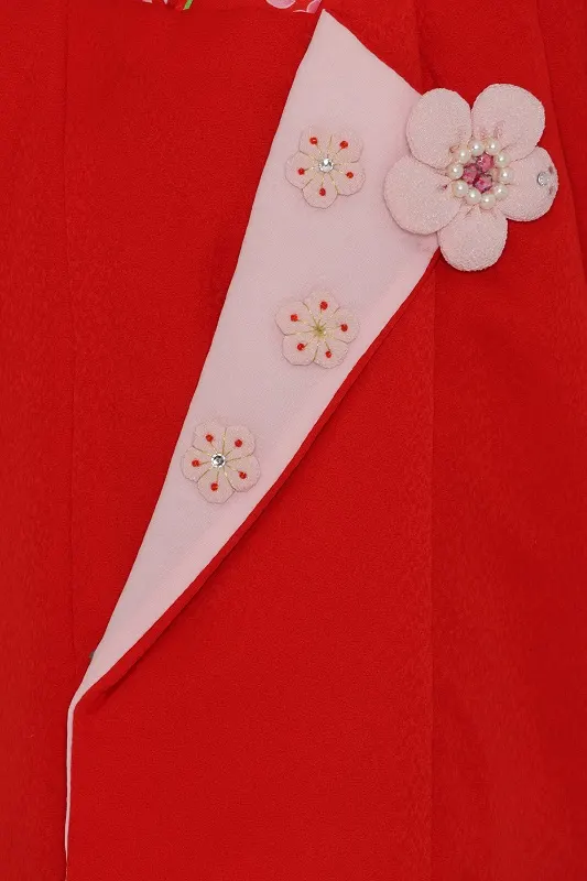 七五三(3歳女児)558/赤ﾋﾟﾝｸぼかし桜