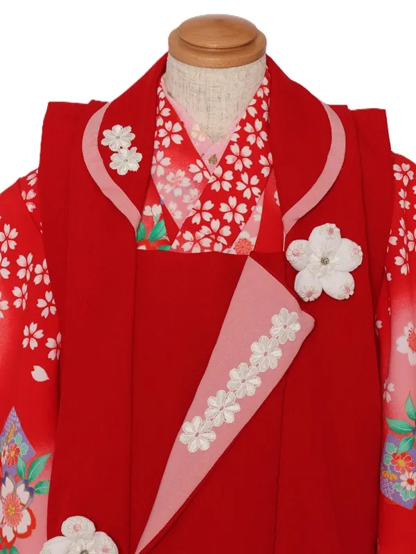 七五三(3歳女児)559/赤ﾋﾟﾝｸぼかしｶﾙﾀと桜