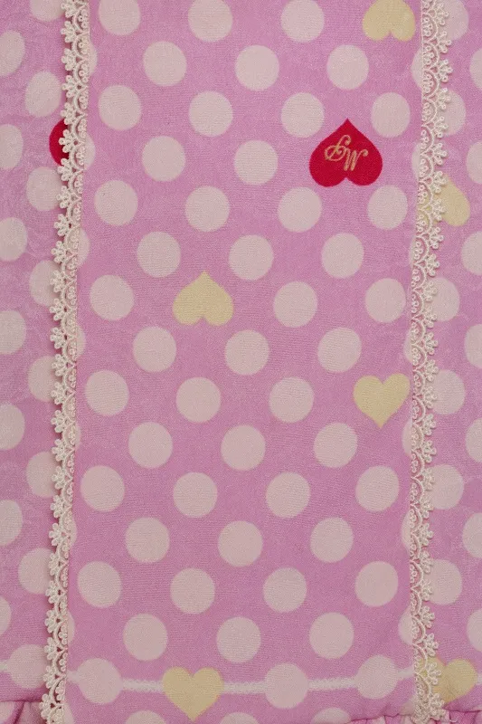 七五三(3歳女児)571/ｱｲﾎﾞﾘｰﾌﾞﾙｰﾘﾎﾞﾝにいちごﾊﾞﾗ柄