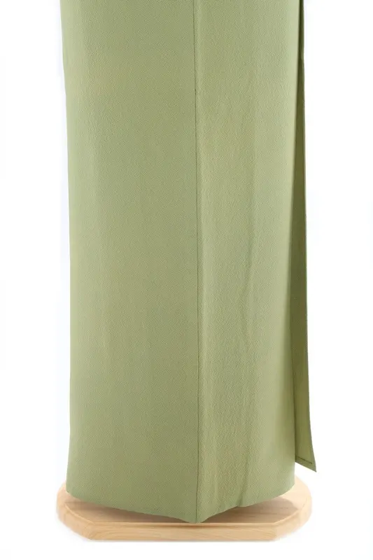 色無地(単衣)31抹茶色 花紋