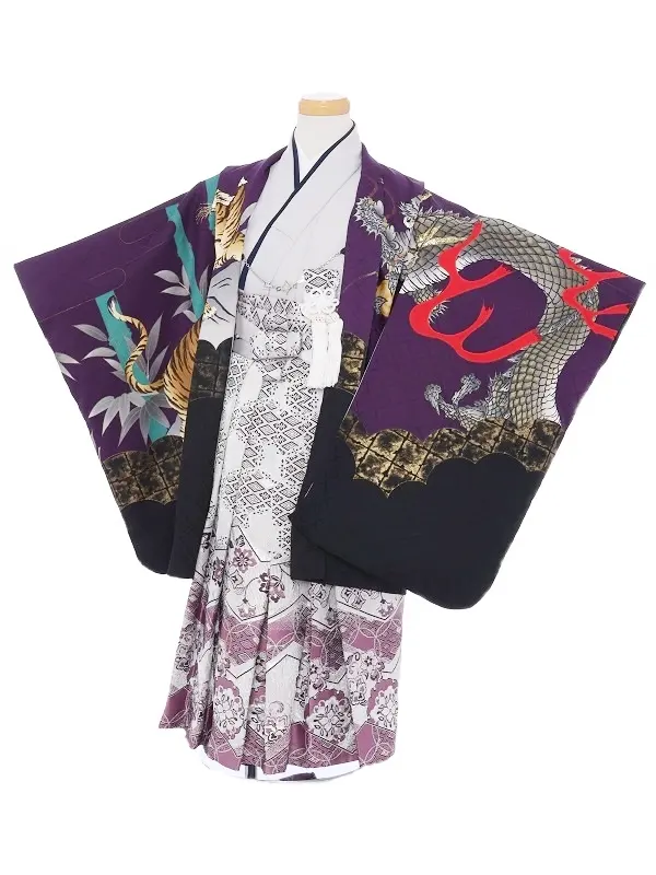 簡単きつけ七五三(5歳男児)216/濃紫 虎龍/花わらべ