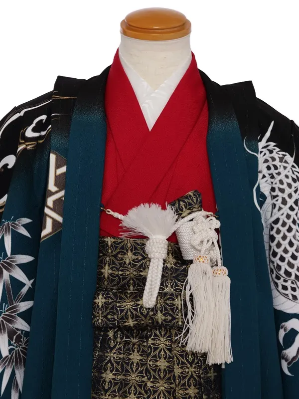 簡単きつけ七五三(3歳男児)259/ｴﾒﾗﾙﾄﾞｸﾞﾘｰﾝ虎龍