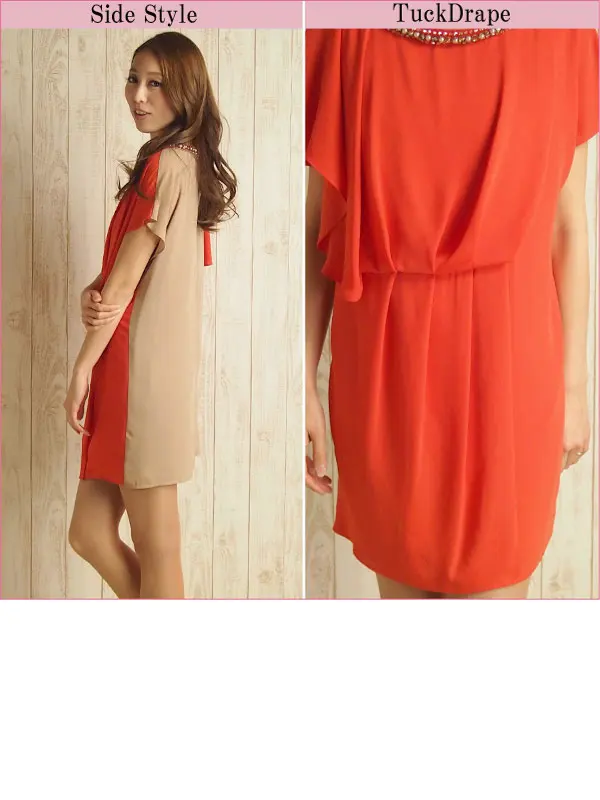 グレースコンチネンタル9号(M)タックバイカラーワンピース34035037