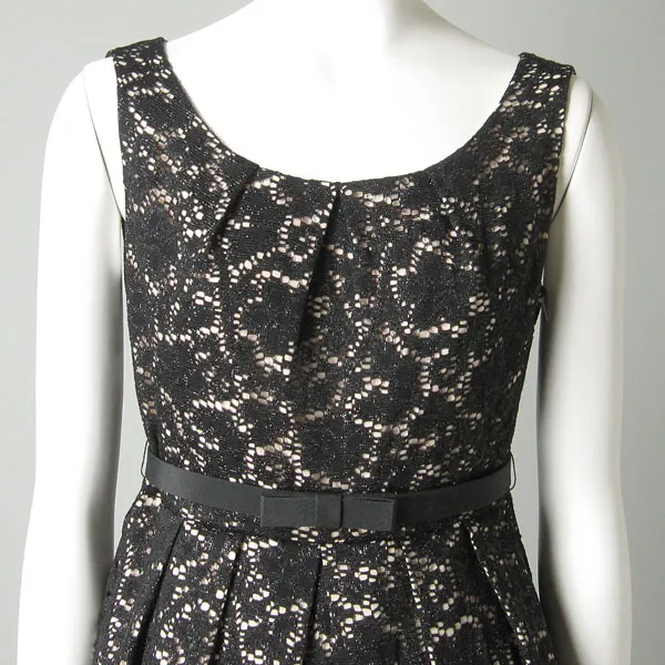 ストロベリーフィールズ9号(M)ラメストレッチレースパニエ付ワンピース