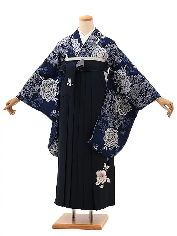 そしてゆめ 紺に東洋牡丹×濃紺 0004／RENCAセレクション