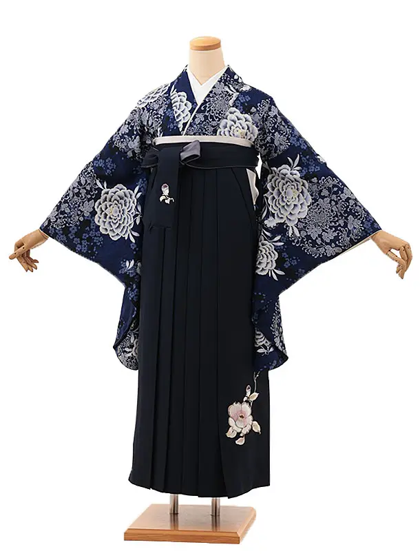 そしてゆめ 紺に東洋牡丹×濃紺 0004／RENCAセレクション