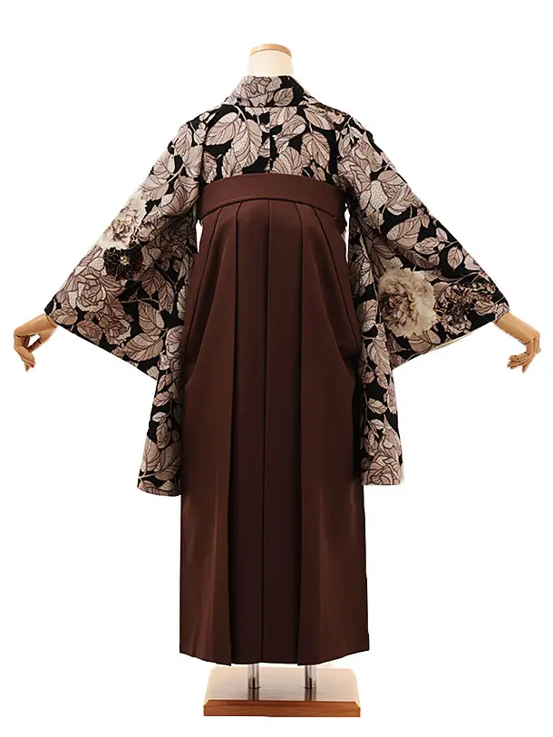 紅一点 黒に野バラ×ブラウン 0009／RENCAセレクション