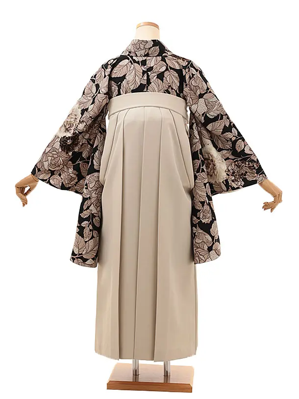 紅一点 黒に野バラ×ベージュ 0010／RENCAセレクション