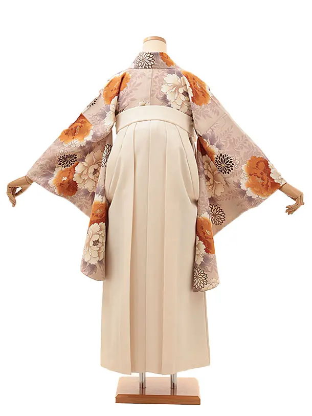 九重 ベージュに藤と牡丹×アイボリー 0015／RENCAセレクション