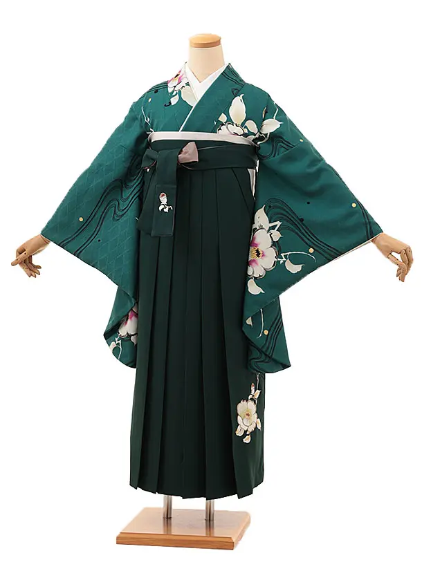 そしてゆめ グリーンに流水椿×緑 0017／RENCAセレクション