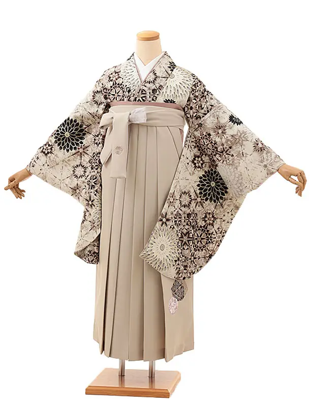 Japanstyleベージュ切子菊×アイボリー0022／RENCAセレクション