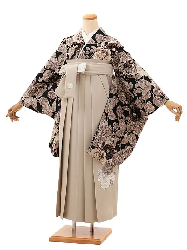 紅一点 黒に野バラ×ベージュ 0026／RENCAセレクション