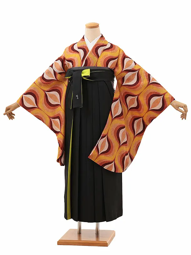 モダンアンテナ　オレンジ花の球根×ブラック 0034/RENCAセレクション