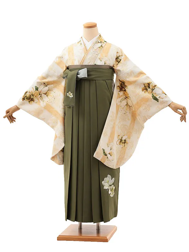 シュガーケイ　ベージュにマグノリア×カーキ 0038/RENCAセレクション