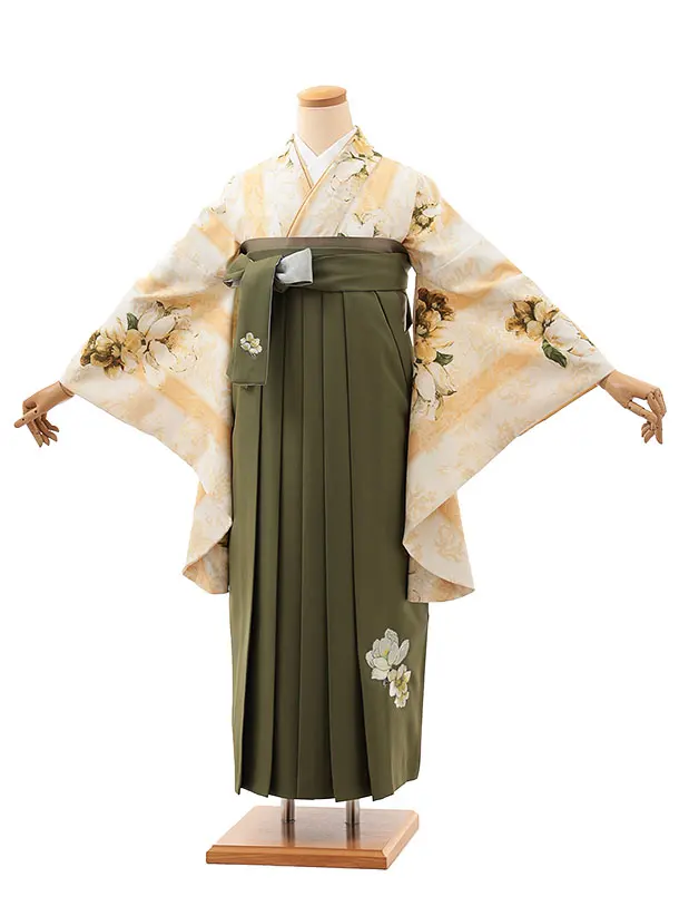 シュガーケイ　ベージュにマグノリア×カーキ 0038/RENCAセレクション