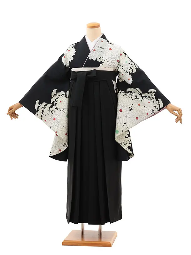 黒に白菊×黒 0047/RENCAオリジナル