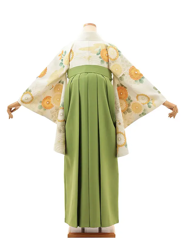 アイボリーに黄菊古典×黄緑 0057/RENCAオリジナル