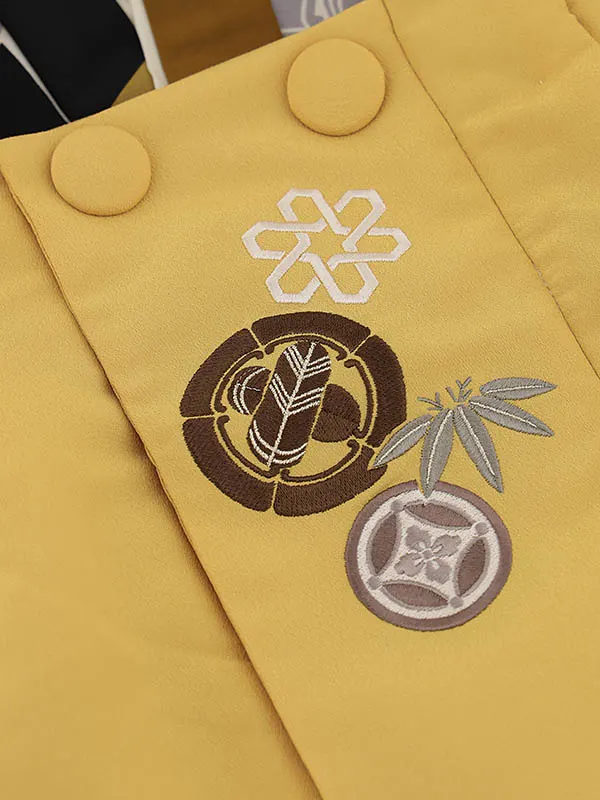 RENCA(3歳男児被布)3017からしxからし黒 変わり柄 紋