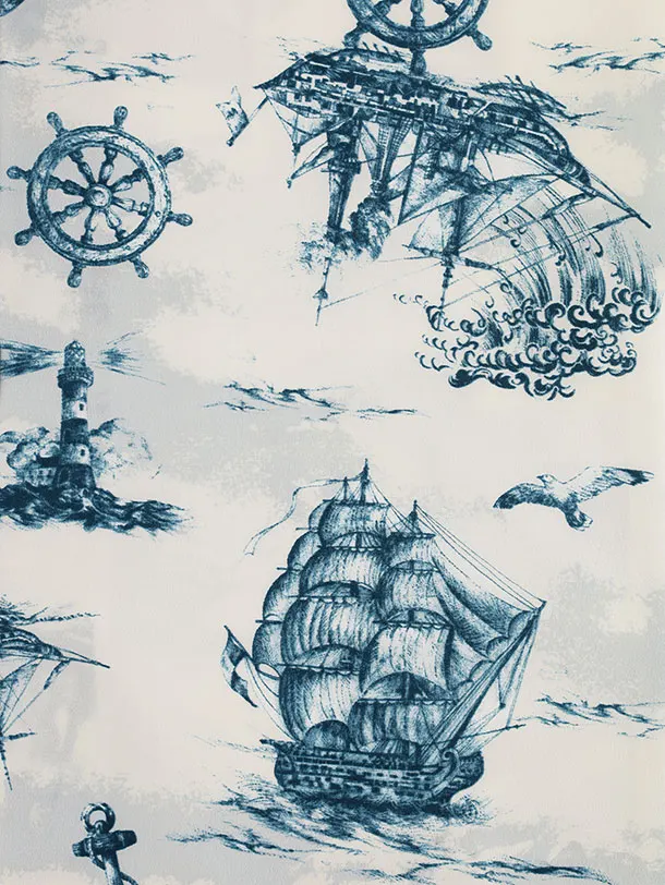 RENCAセレクション(3歳男児被布)3031チョコブラウン×アイボリー地 帆船