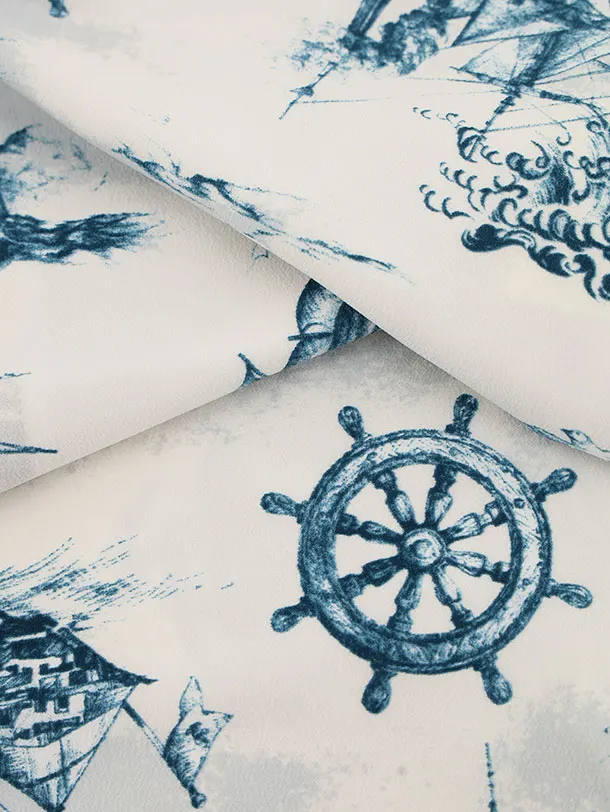 RENCAセレクション(3歳男児被布)3032サンドベージュ×アイボリー地帆船