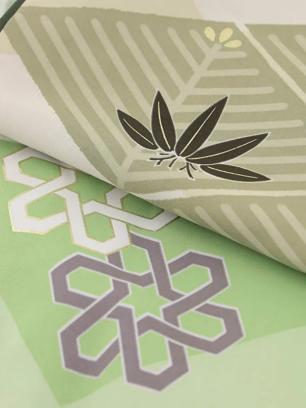 RENCA(5歳男袴)かんたん七五三5012 菱文様と変わり柄xアイボリー袴