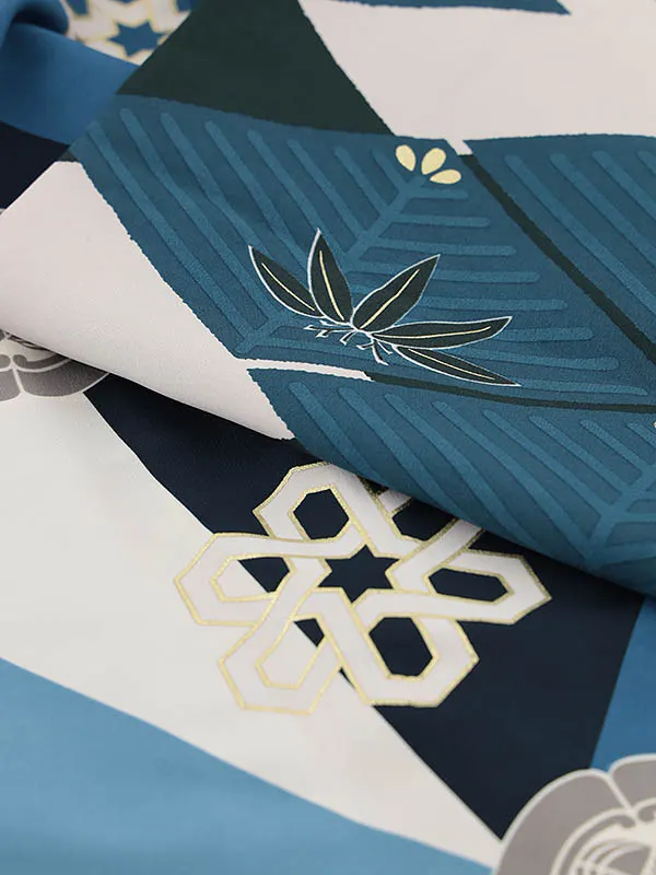 RENCA(5歳男袴)かんたん七五三5013 菱文様と変わり柄x紺袴