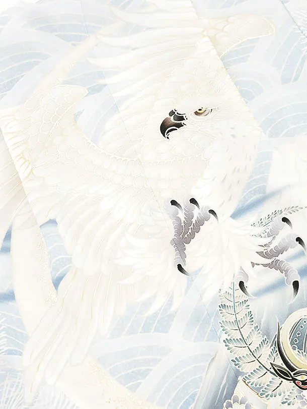 RENCAセレクションかんたん七五三5020ウスサックス　白鷹×紺袴