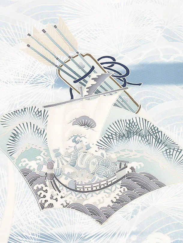 RENCAセレクションかんたん七五三5020ウスサックス　白鷹×紺袴