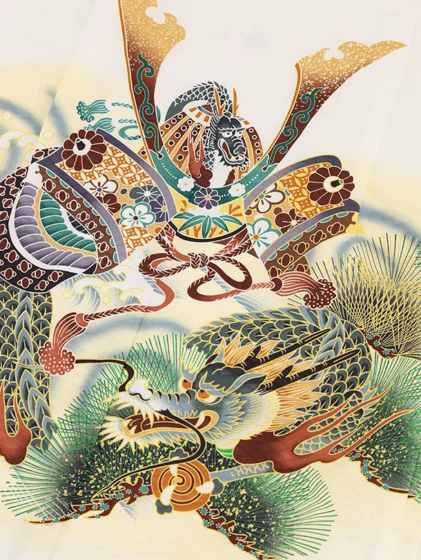 RENCAセレクション(5.6歳男袴)かんたん七五三5044白兜×紺紋袴