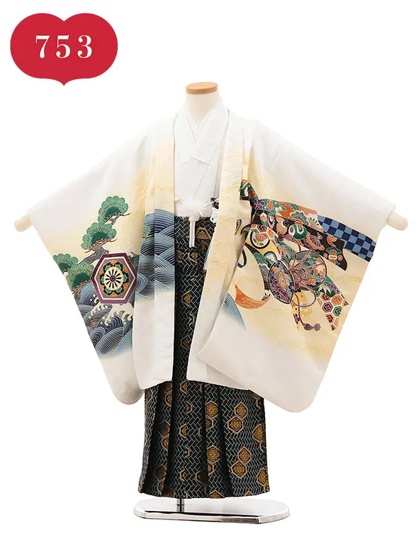 RENCAセレクション(5歳男袴)かんたん七五三5054白鷹×紺紋袴