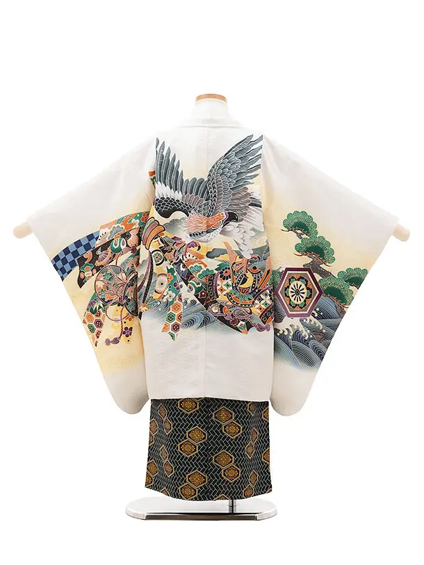 RENCAセレクション(5歳男袴)かんたん七五三5054白鷹×紺紋袴