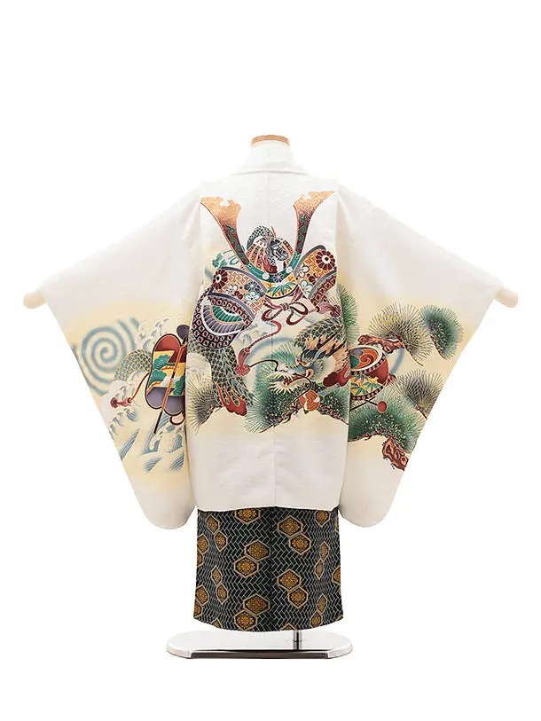 RENCAセレクション(5歳男袴)かんたん七五三5068白兜×紺紋袴