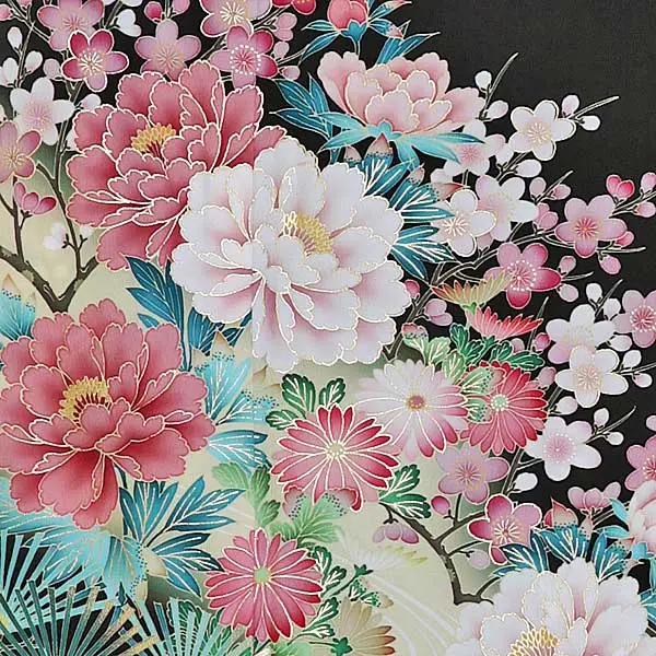 黒留袖レンタル2032 祝四季の花