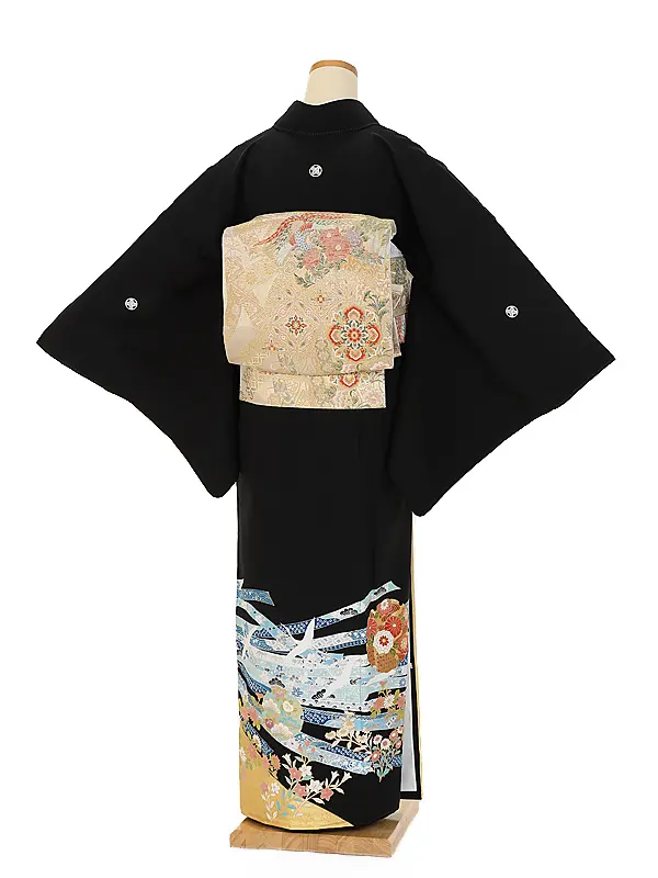 黒留袖レンタル2042 桂由美 寿祝四季の花